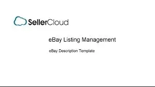 eBay Description Template - SellerCloud - eBay Listing Tips