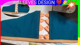 sleeves design बाजू का डिजाइन बनाने का  आसान तरीका 😊👌by varsha beauty blogs 🥰