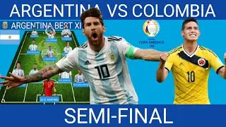 ARGENTINA VS COLOMBIA | COPA AMERICA-2021 SEMI-FINAL ARGENTINA SQUAD (WITH POSITION)
