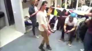 Crazy dutch dancers doing the Harlem Shake before performing on stage (AHK JMD 2013)