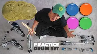 I built my own practice drum set!