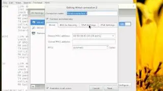 Linux change IP address Fedora