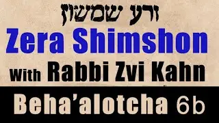 Zera Shimshon Beha'alotcha #6b 5783 - Rabbi Zvi Kahn