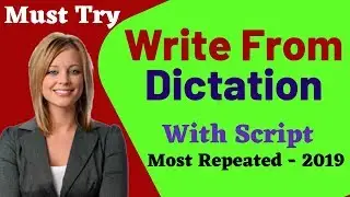PTE: Write From Dictation Practice with answer 2019 | Must Try