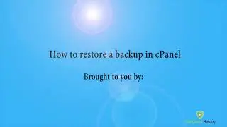 How to restore a backup in cPanel with SafeGuard Hosting