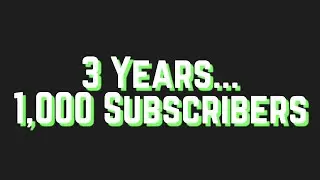 1,000 Subscribers...
