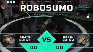 Robo Sumo Match 1: BrainBots 2 vs. BrainBots 1 | Vibrant Goa Global Tech Summit 2024