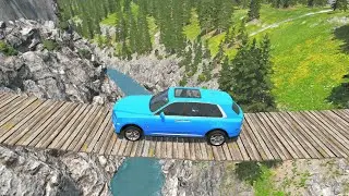 Cars vs Suspension Bridge – BeamNG.Drive