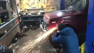 Установка на ниву 32 колёс. Доработка кузова )))