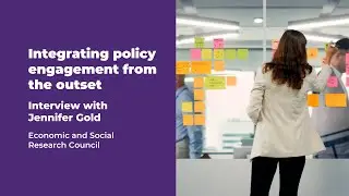 Integrating policy engagement from the outset | Interview with Jennifer Gold