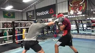 Pro boxer vs Pro MMA Fighter Sparring EsNews Boxing