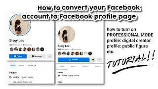 how to convert your Facebook account to Facebook Profile Page || RPW tutorials