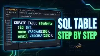 Create Table Using SQL in MySQL | phpMyAdmin SQL Query Tutorial (Step-by-Step) - Lec 3
