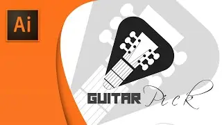 How to draw a simple guitar pick | Illustrator Tutorial
