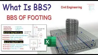 BBS Of Footing | Cutting Length, Numbers of bars in Footing | Excel Sheet