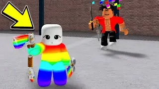 I Became a RAINBOW PLUSHIE in Roblox MM2!
