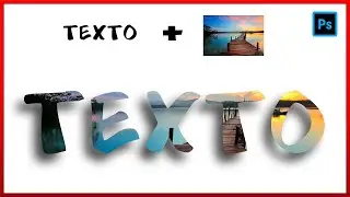 Como hacer letras con fondo de imagen en Photoshop / Texto con Imagen de Relleno Photoshop
