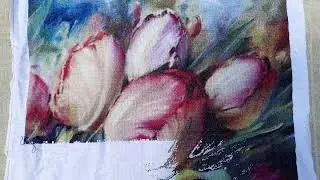 Акварельные тюльпаны - отшив схемы Химеры