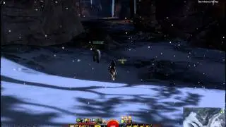 GW2 Howto Reach Wolf's Lair Shrine Point of Interest North Of Graupel Waypoint Dredgehaunt Cliffs