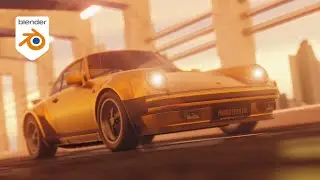 Blender 3d Car Animation - 1975 Porsche 911