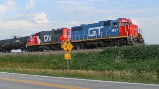 Chasing CN L565 on the Dubuque Sub with a Grand Truck Western leader!