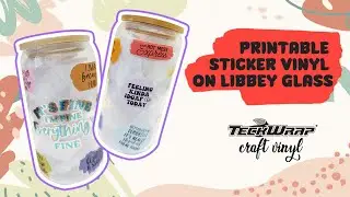 How to Make Customized Libbey Glasses with Adhesive & Printable Sticker Vinyls | Easy Craft Tutorial