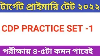 Tet cdp practice set || Cdp class wb Tet || primary tet cdp
