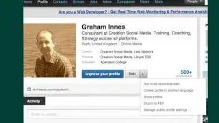 LinkedIn profile Export to PDF