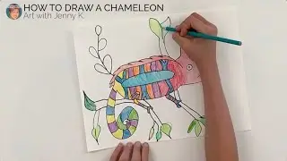 How to Draw a Chameleon from Art with Jenny K