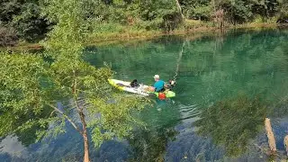 Каяк с мотором от триммера (газонокосилки) Kayak with a motor from a trimmer (lawn mower)