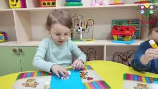 Аппликация «Весёлый снеговичок»