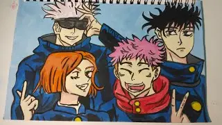 ltadori,Gojo, Megumi, Nobara Drawing from Jujutsu kaisen|#jjk #youtube #anime