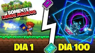 PASSEI 100 DIAS APENAS de LIVROS MÁGICOS no TERRARIA! (MASTERMODE)