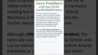Java Freshers Interview Series #java #javaprogramming #javatutorial