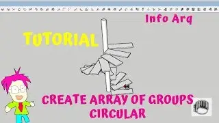 Create array of groups circular /  1001bit plugin SketchUp