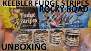 Unboxing Keebler Fudge Stripes Rocky Road Limited Edition Cookies