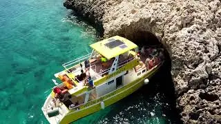 Aretousa visiting the sea caves of Cape Greko!