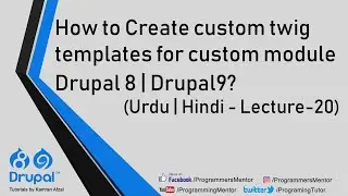 How to Create custom twig templates for custom module Drupal 8 | Drupal9? (Urdu | Lecture-20)