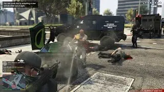 GTA 5 [R.D.E. 3.1.7] -  Madrazo Cartel Attack + Epic 6 Star Police Chase Escape