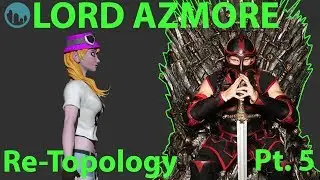 Re-topology in 3d Coat - Hair and Belt - Part 05