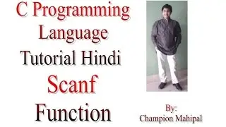 C Programming Language Tutorial Hindi 10 Use of scanf function