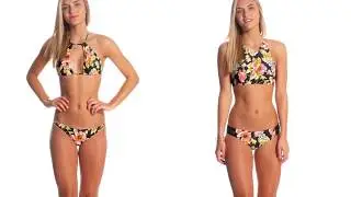 Two sexy flower bikinis