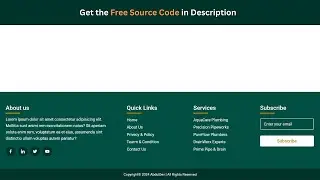 Create Responsive Footer Design using HTML and CSS | Free Source Code