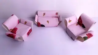 DIY Origami Sofa | How To Make a Paper Sofa | DIY Miniature Sofa