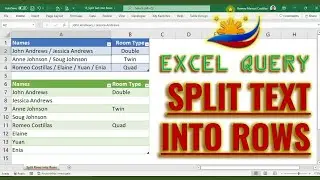 Excel Query: How to Split Column Values into Rows