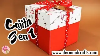 Cajita Sorpresa para San Valentin Tarjeta y album de fotos DecoAndCrafts