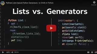 Lists vs  Generators - When to Use in Python