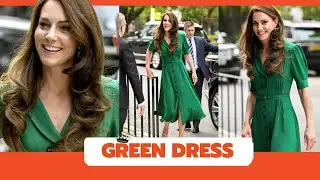 Catherine's Bold Green Dress Stuns Everyone as She Takes on Anxiety at Anna Freud Centre   Must See!