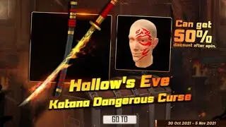 Bocoran free fire Katana Dangerous Curse 