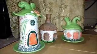 Керамическое производство.Изделия из глины своими руками.Посуда..( Аромалампы.)